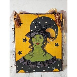 Rawenna witch canvas painting picture Halloween decor